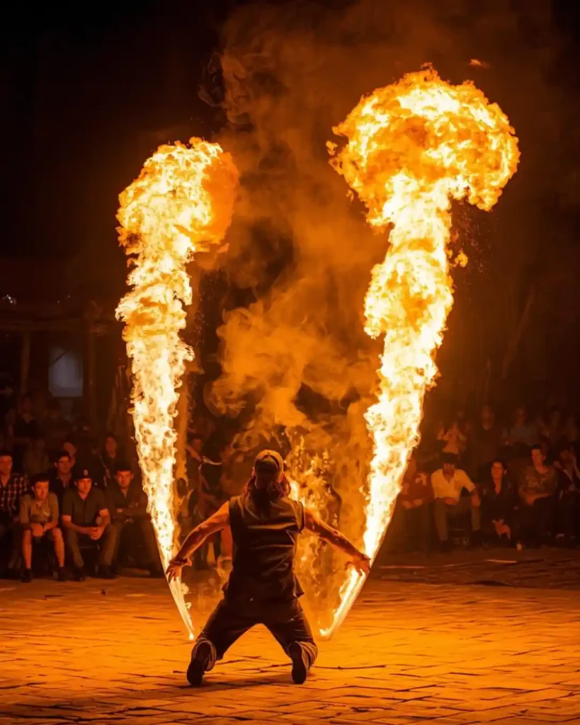 Fire Show in Dubai desert safari